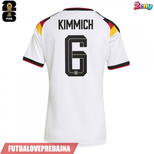 Lacne Ženy Futbalové dres Nemecko Joshua Kimmich #6 MS 2026 Krátky Rukáv - Domáci